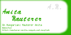anita mauterer business card